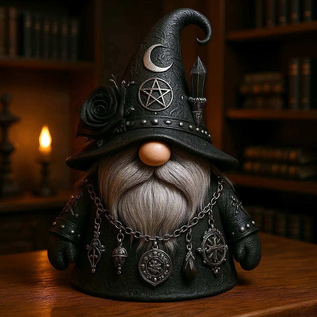 Christmas Gift Gothic Gnome Statue