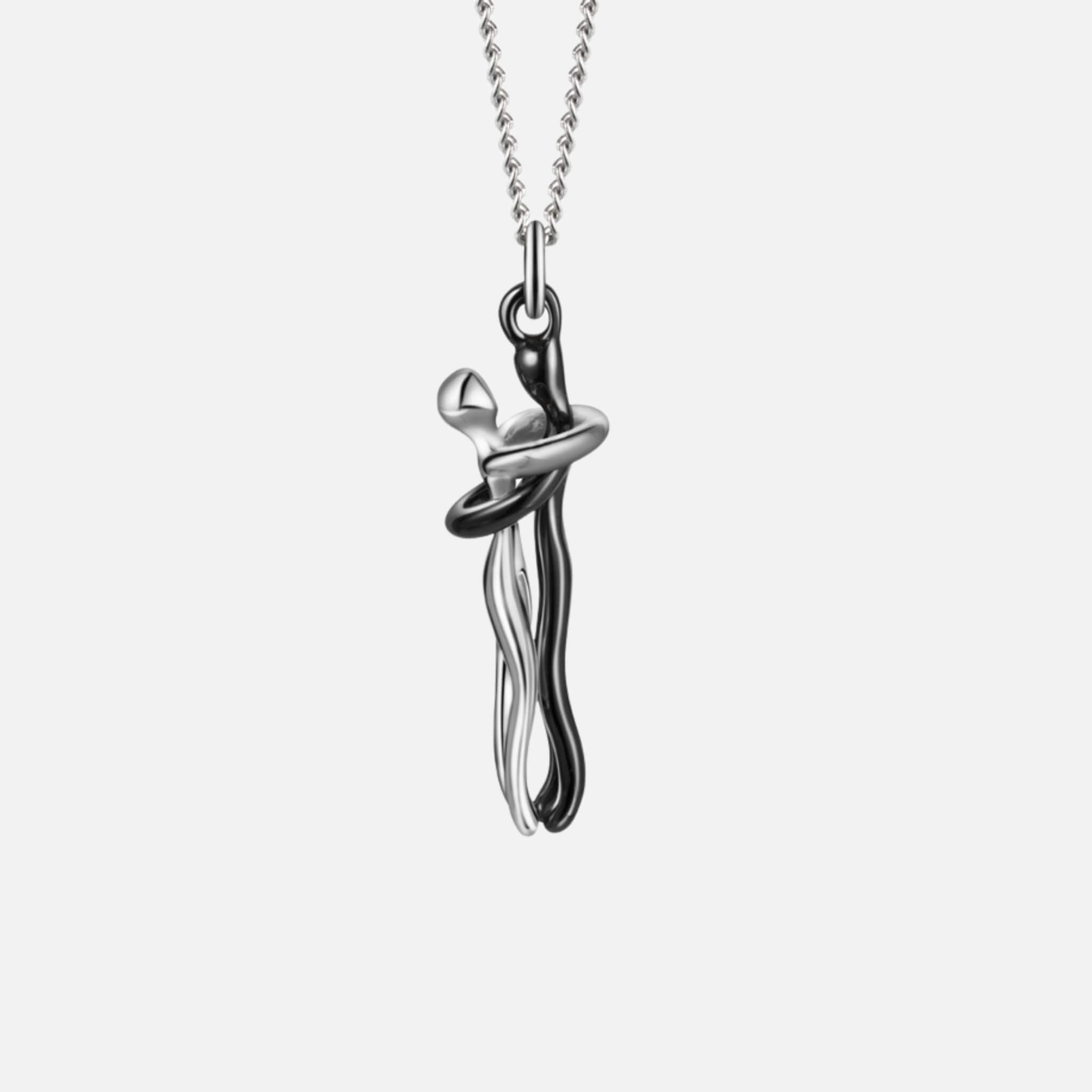 Hug Necklace For Couples – Matching Love Pendant Necklace For Men And Women