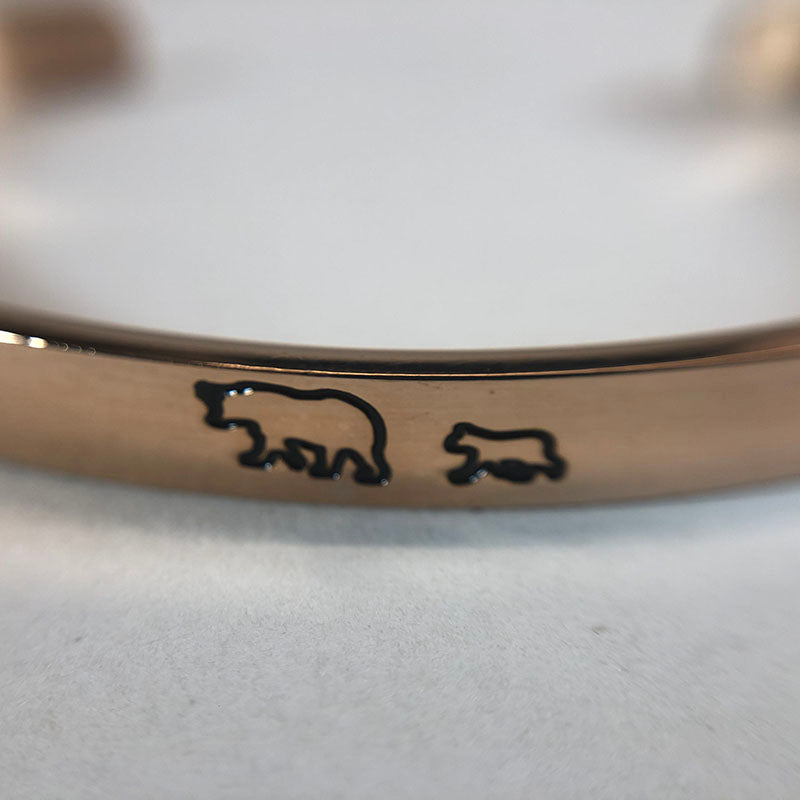 Mother's Day Gift Mama Bear & Her Baby Bears Engraved Personalizable Cuff Bracelet-Engravingift