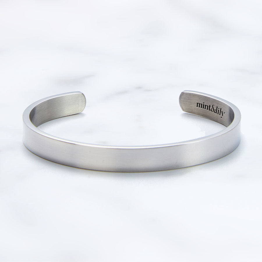 Father's Day Gift You Walk Beside Me Every Day Personalizable Cuff Bracelet-Engravingift