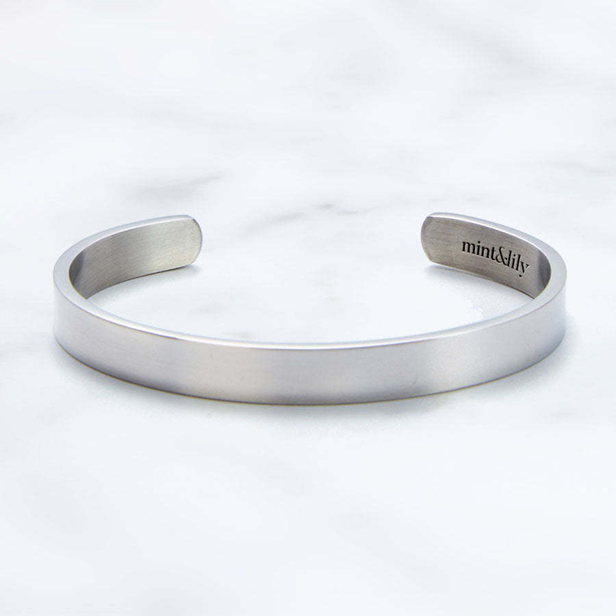 Father's Day Gift You Walk Beside Me Every Day Personalizable Cuff Bracelet-Engravingift