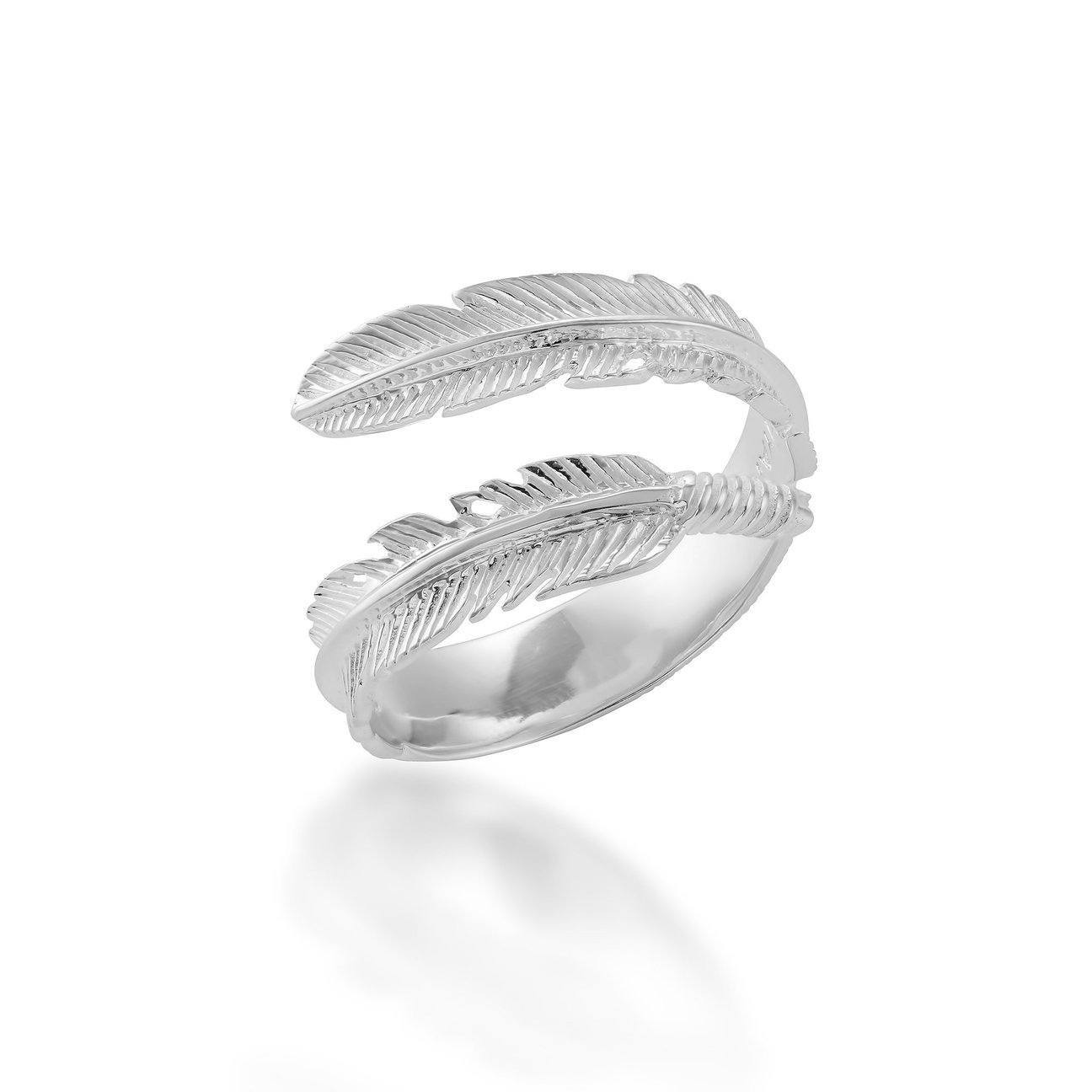 Plume Ring-Adjustable SILVER Ring MelodyNecklace