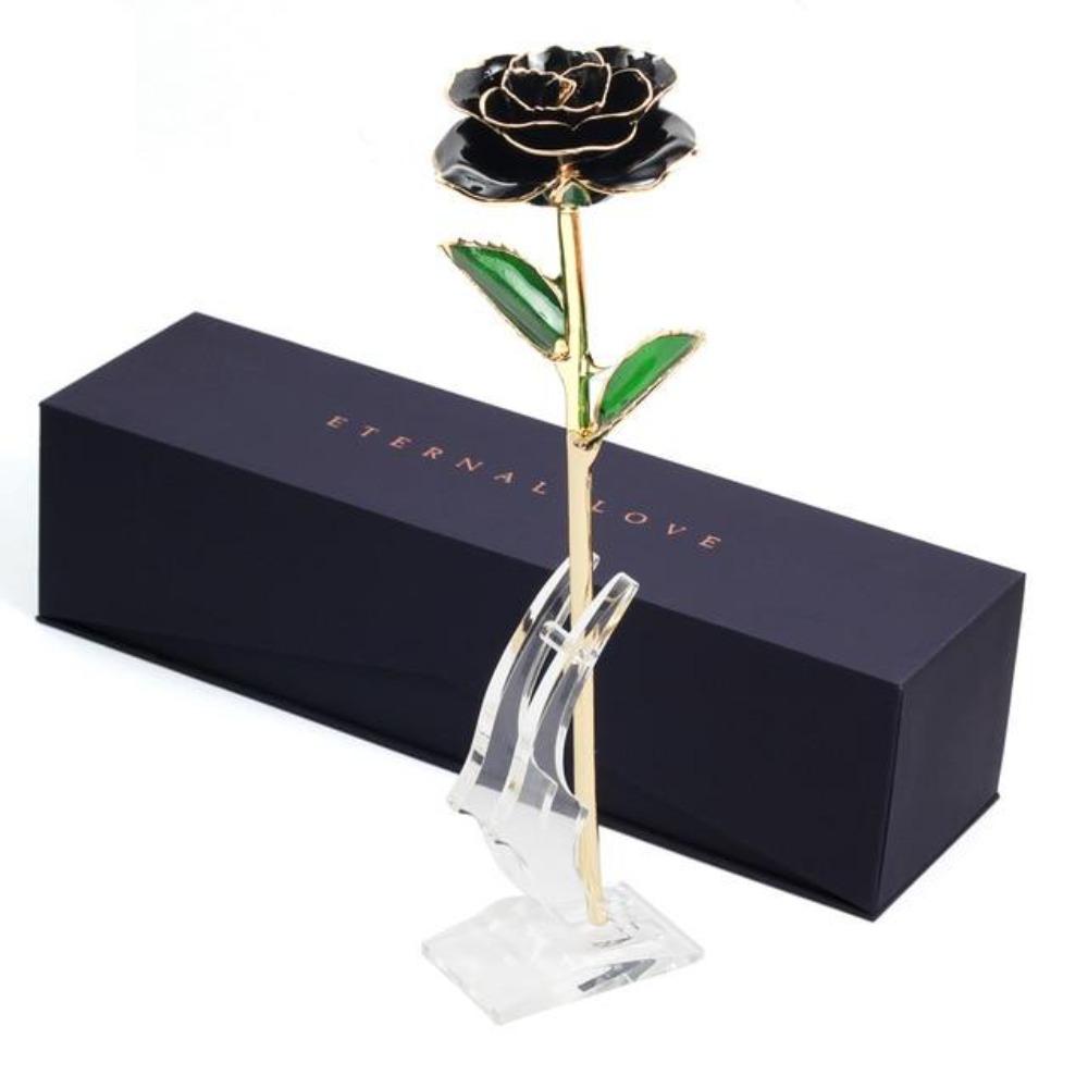 Christmas Gift Preserved 24k Gold Long Stem Immortal Rose (3 Styles) 20 Variants NEW Colors 2022