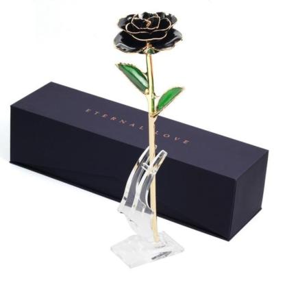 Christmas Gift Preserved 24k Gold Long Stem Immortal Rose (3 Styles) 20 Variants NEW Colors 2022