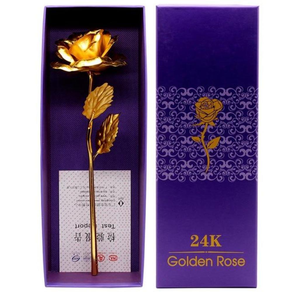 Christmas Gift Preserved 24k Gold Long Stem Immortal Rose (3 Styles) 20 Variants NEW Colors 2022
