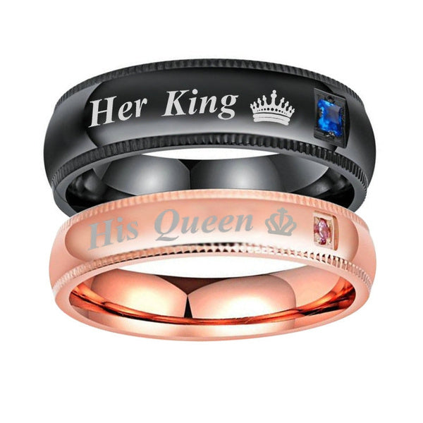 Mother'sDay Gift gifts Her King His Queen Ring Couples Ring