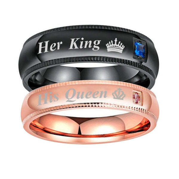 Mother'sDay Gift gifts Her King His Queen Ring Couples Ring