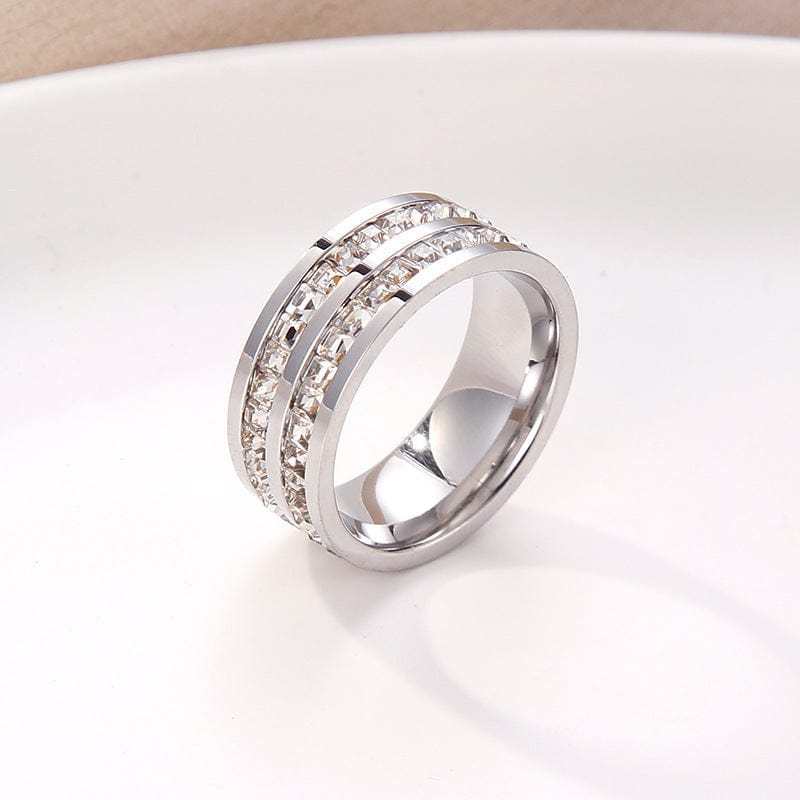 Relieving Anxiety Wedding Promise Ring C / Silver / 5 Rings customforher
