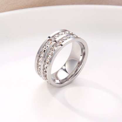 Relieving Anxiety Wedding Promise Ring C / Silver / 5 Rings customforher