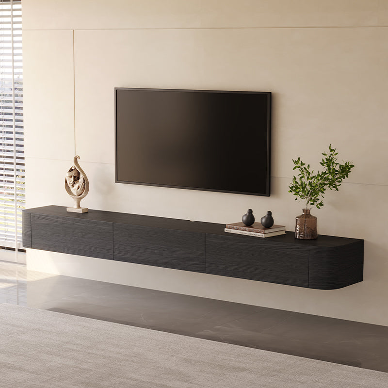 78" Modern Wall Mounted Black Floating Media Console for up to 85" TV