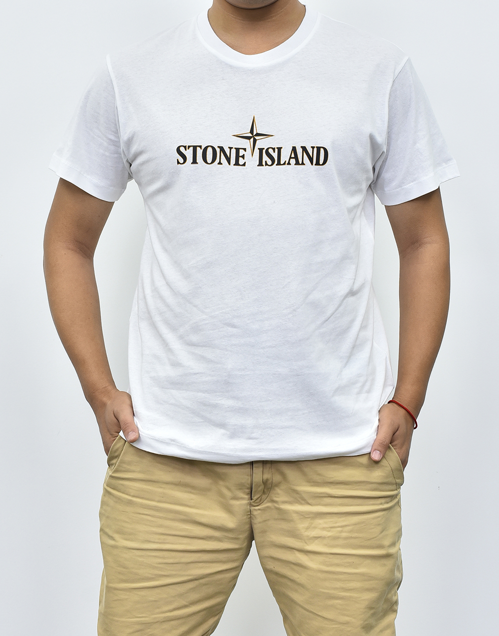 石头岛星星短袖 白色黑色