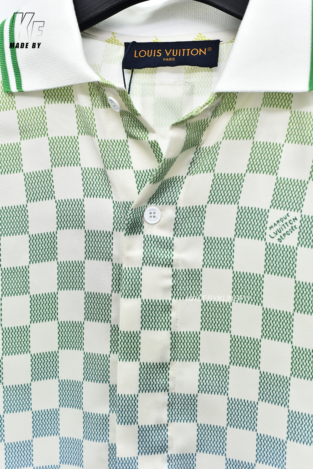 1V 格子渐变衬衫