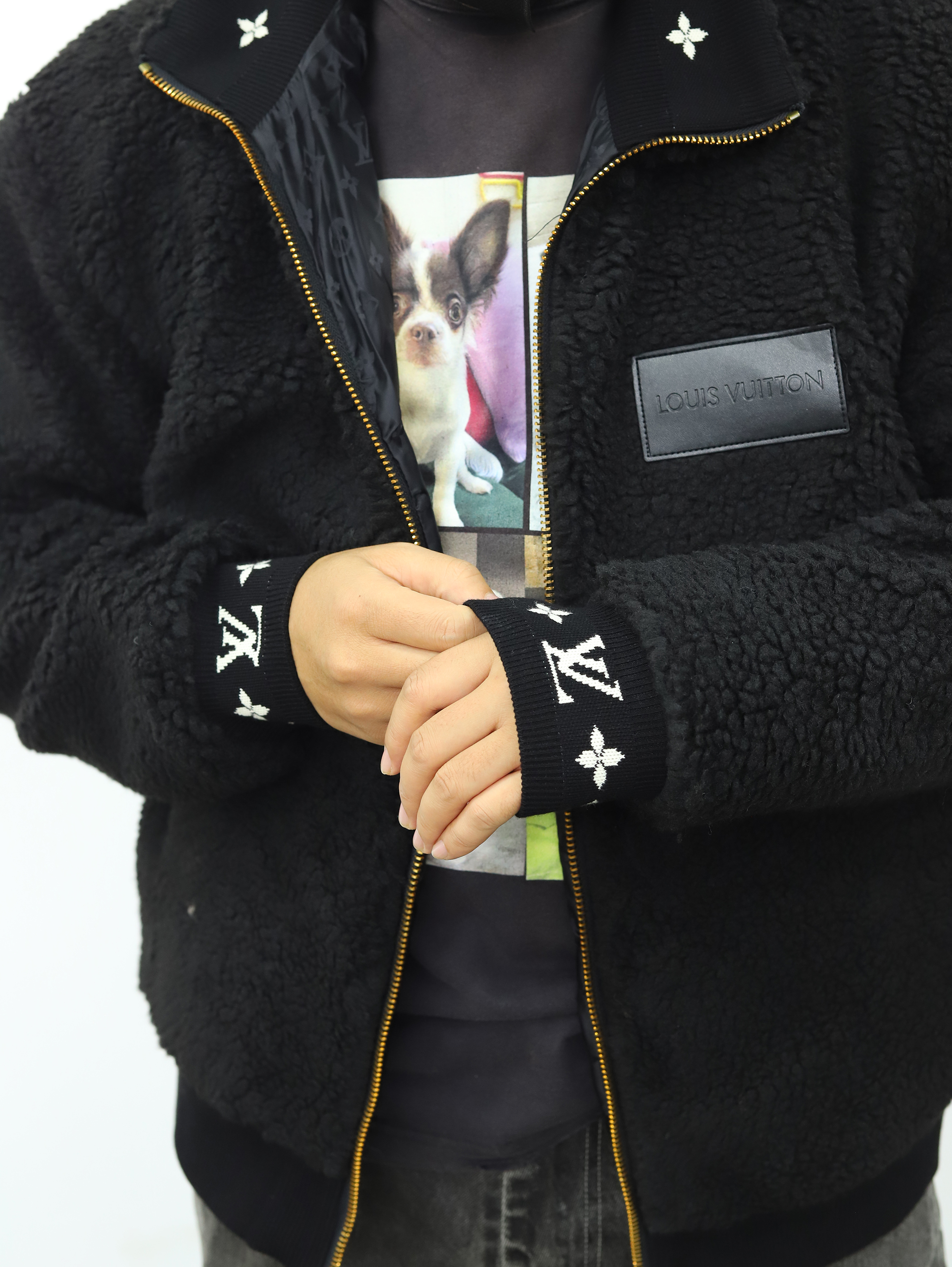 LV羊羔绒外套 黑色