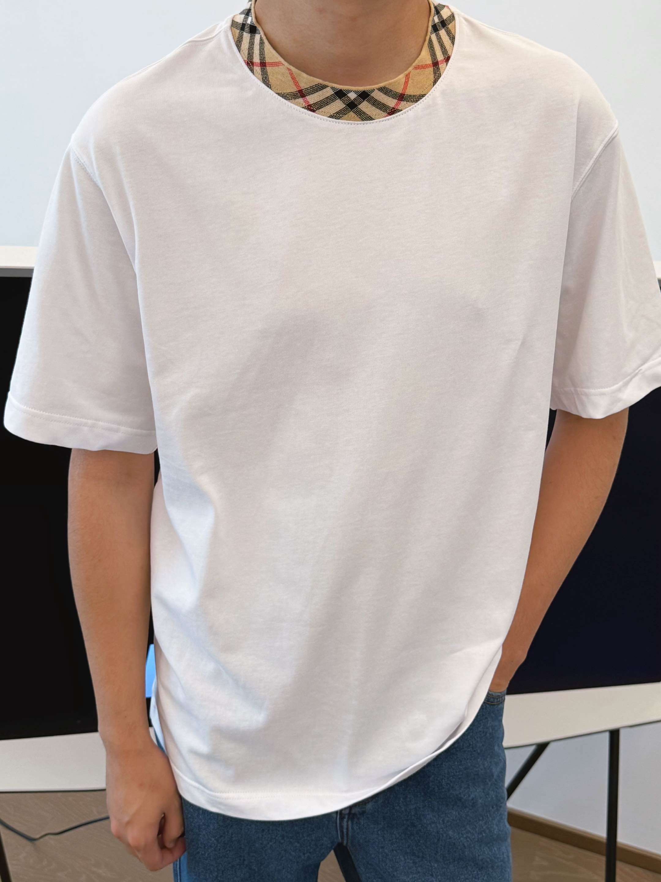 BBR wool neckline tee