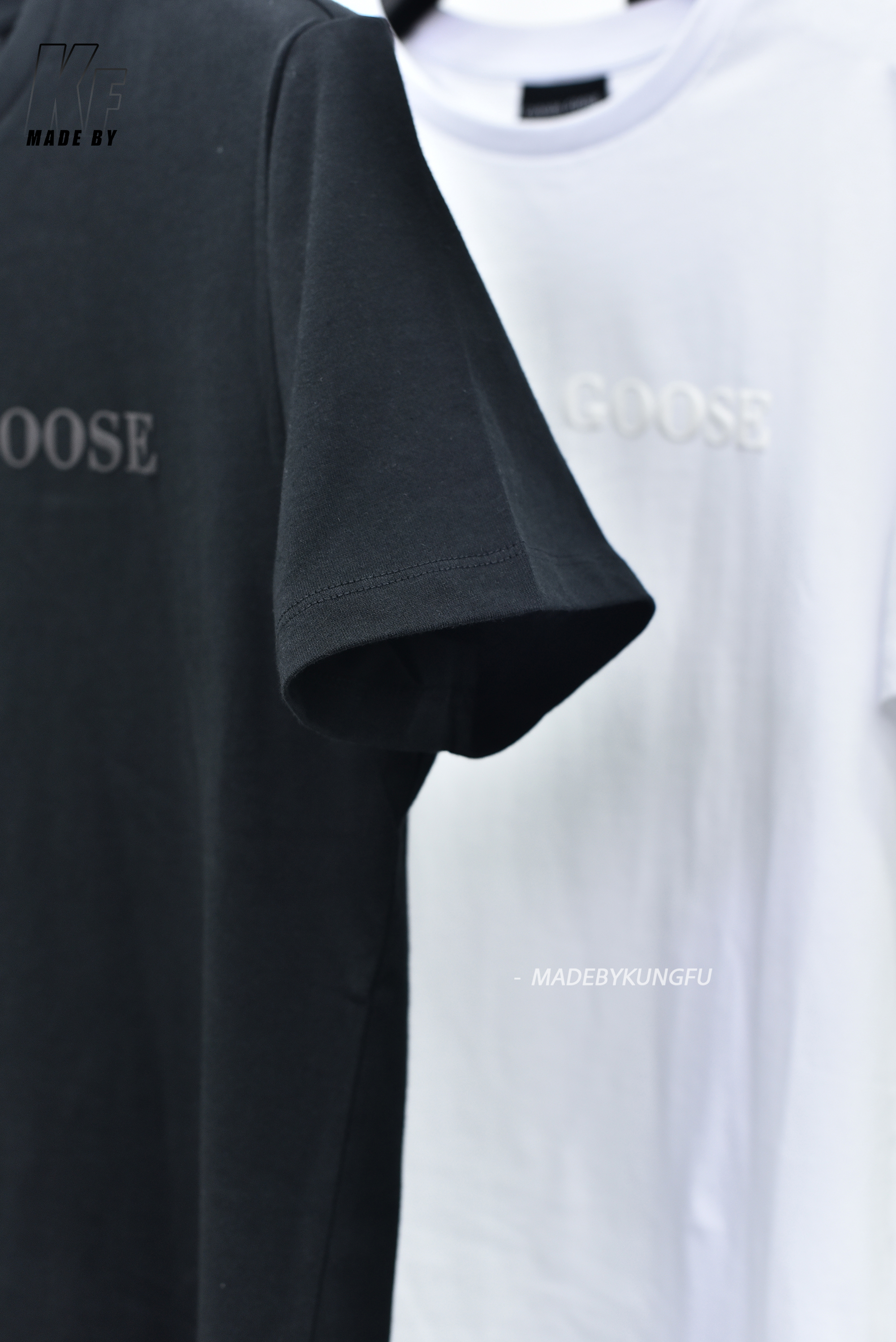 CG大鹅基础字母短袖 黑色白色