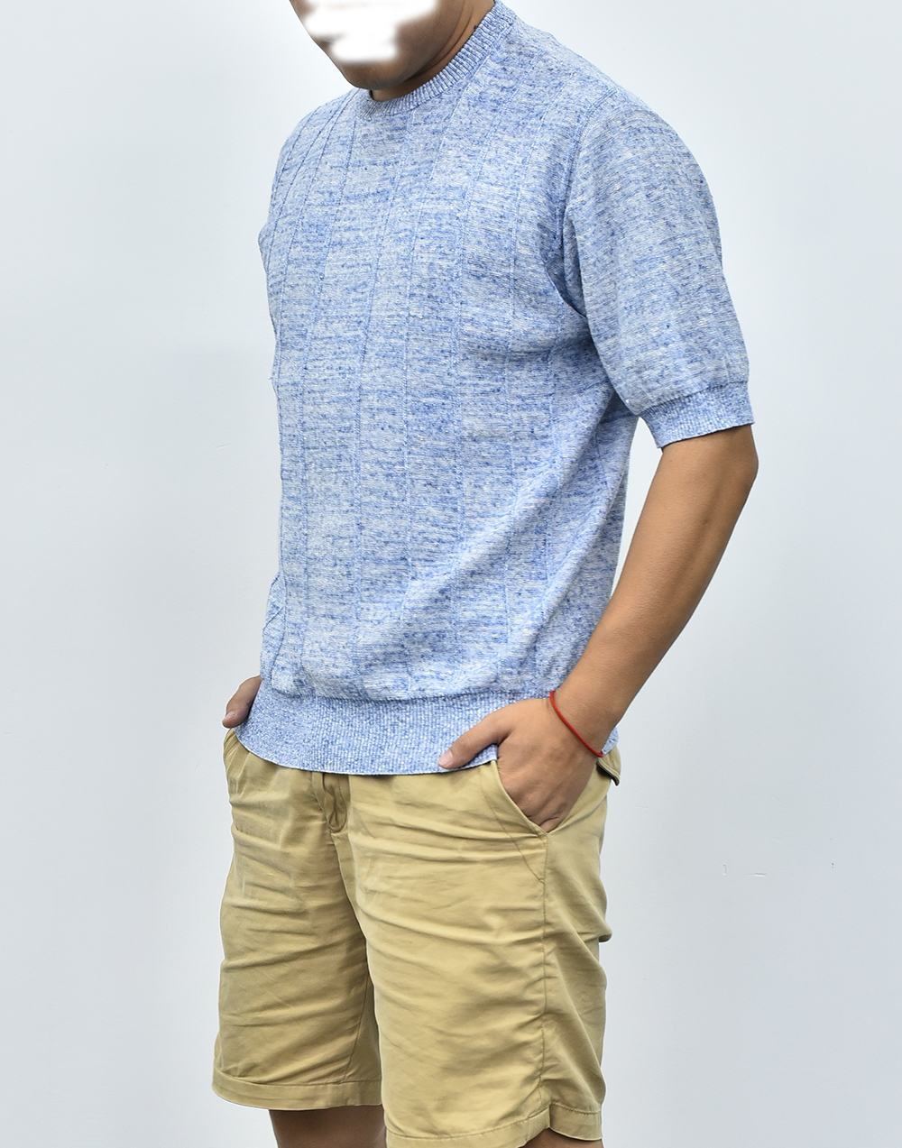 LP蓝天针织短袖 蓝白