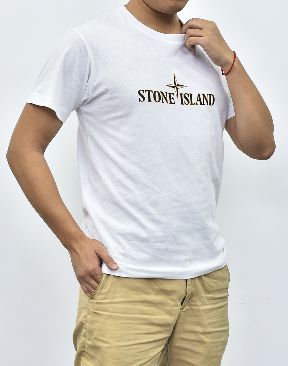 石头岛星星短袖 白色黑色