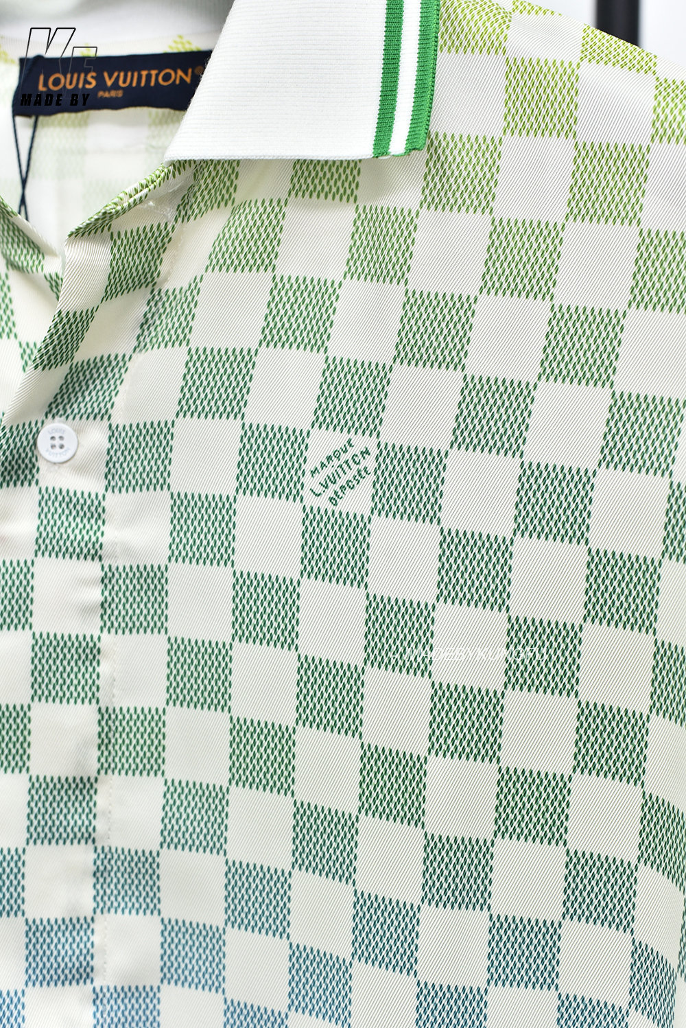 1V 格子渐变衬衫