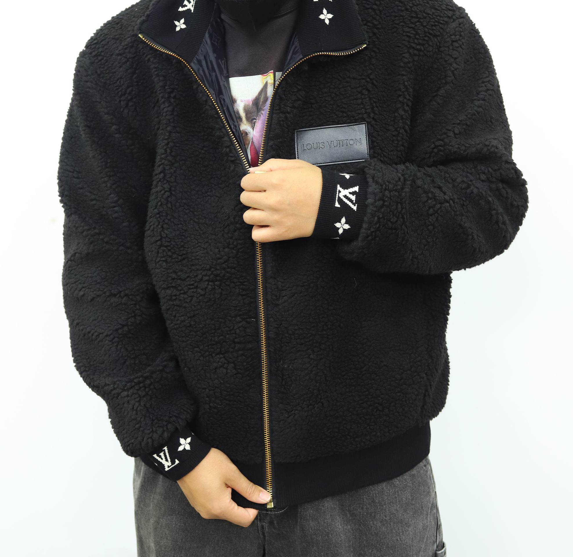 LV羊羔绒外套 黑色