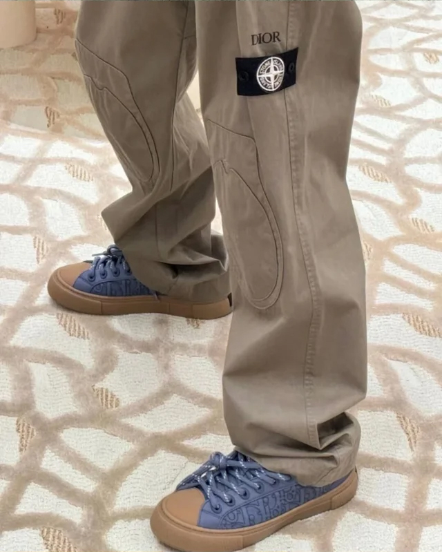 【隐形增高】STONE ISLAN x DIO B33 厚底鞋 圆头系带板鞋