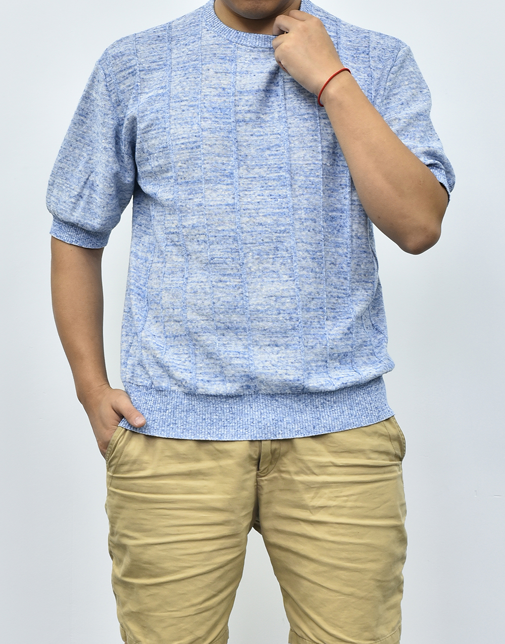 LP蓝天针织短袖 蓝白