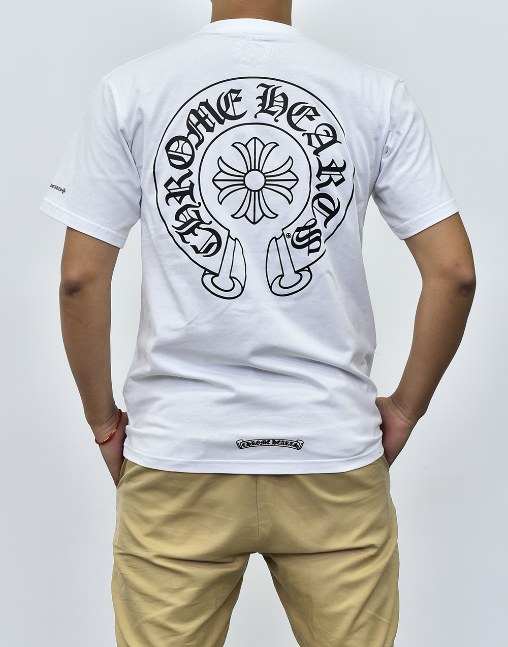 克罗心logo短袖 白色黑色