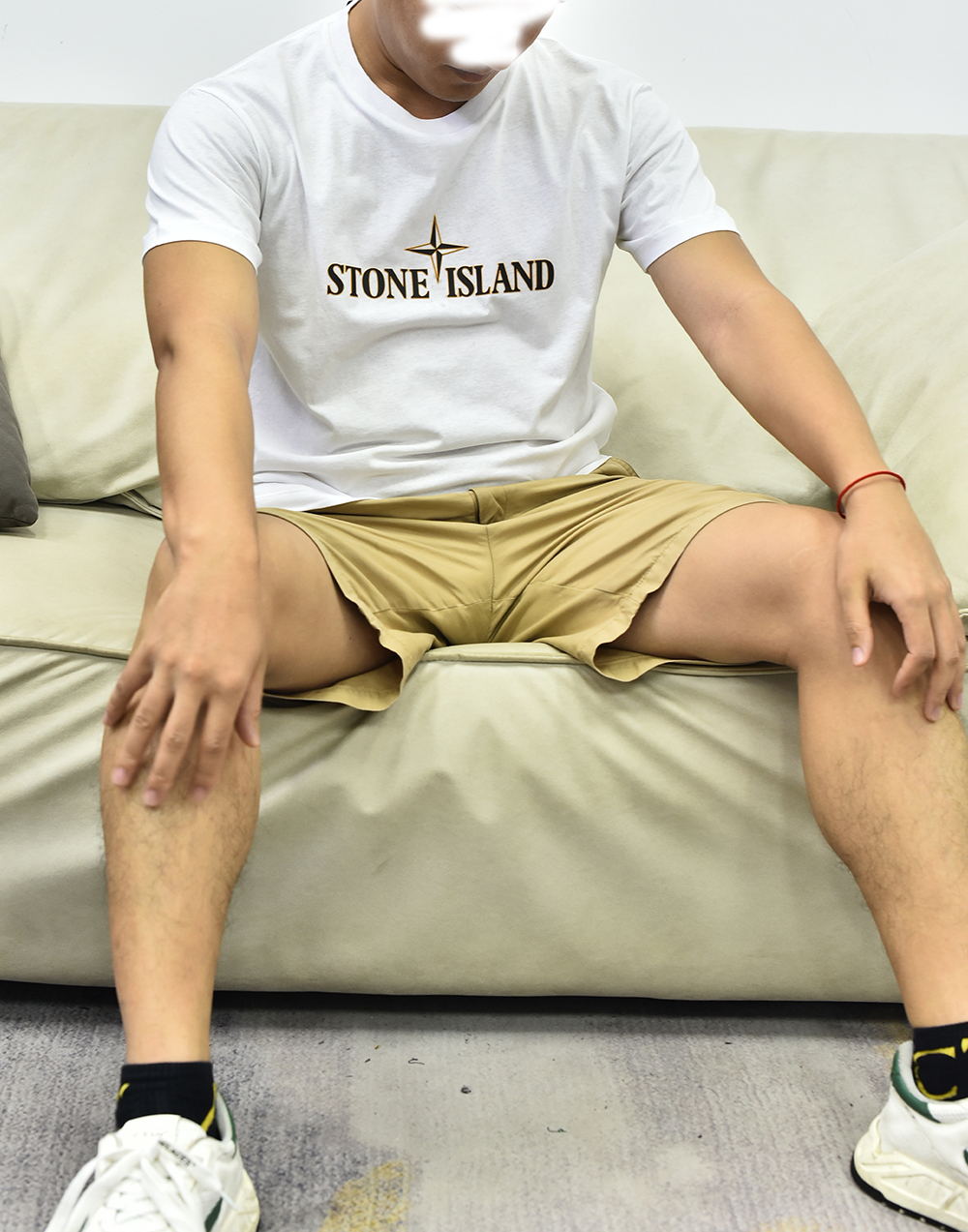 石头岛星星短袖 白色黑色