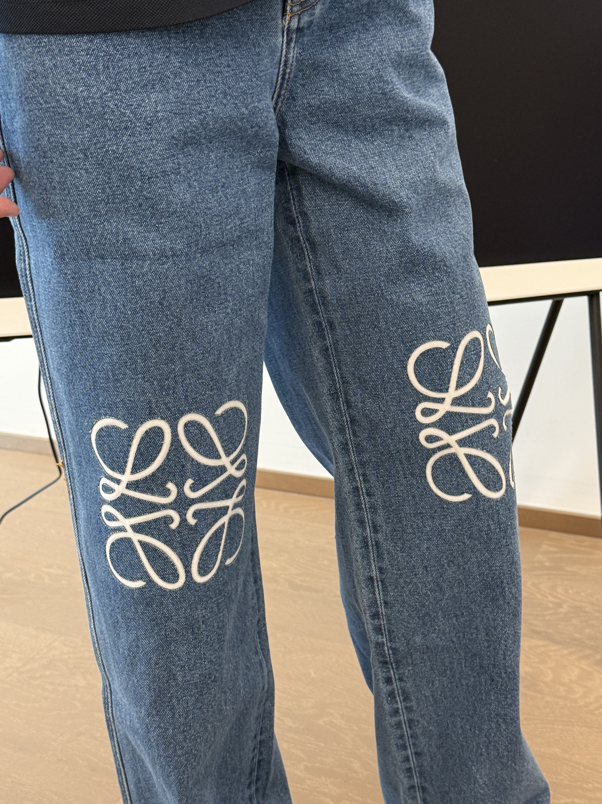LOE laser engraved jeans
