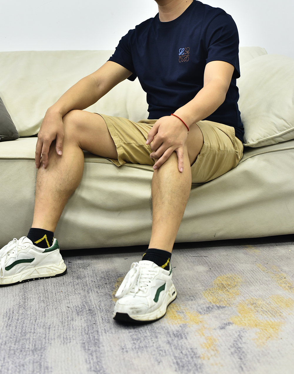 罗意威小logo短袖 藏青