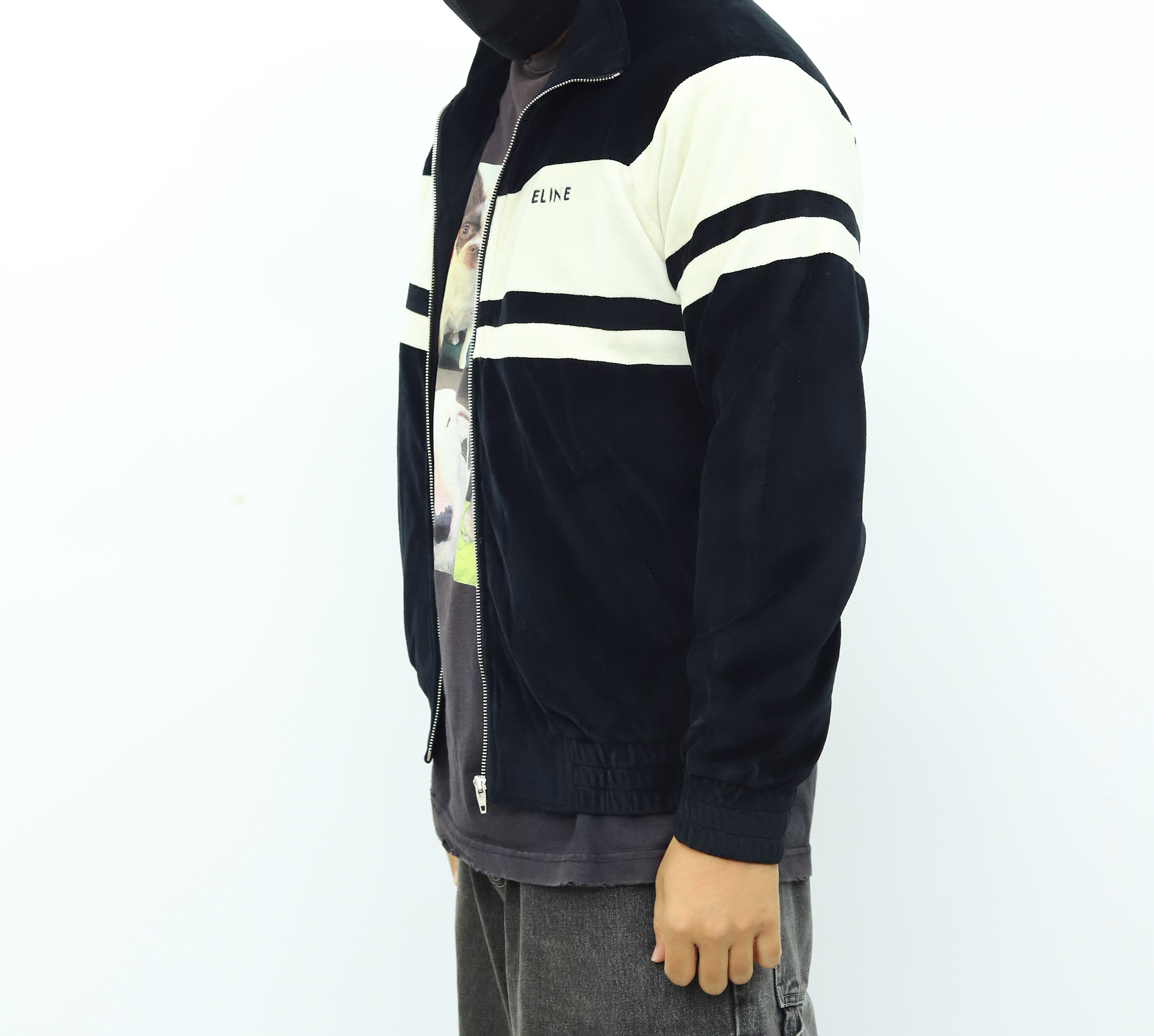 Celine刺绣丝绒夹克