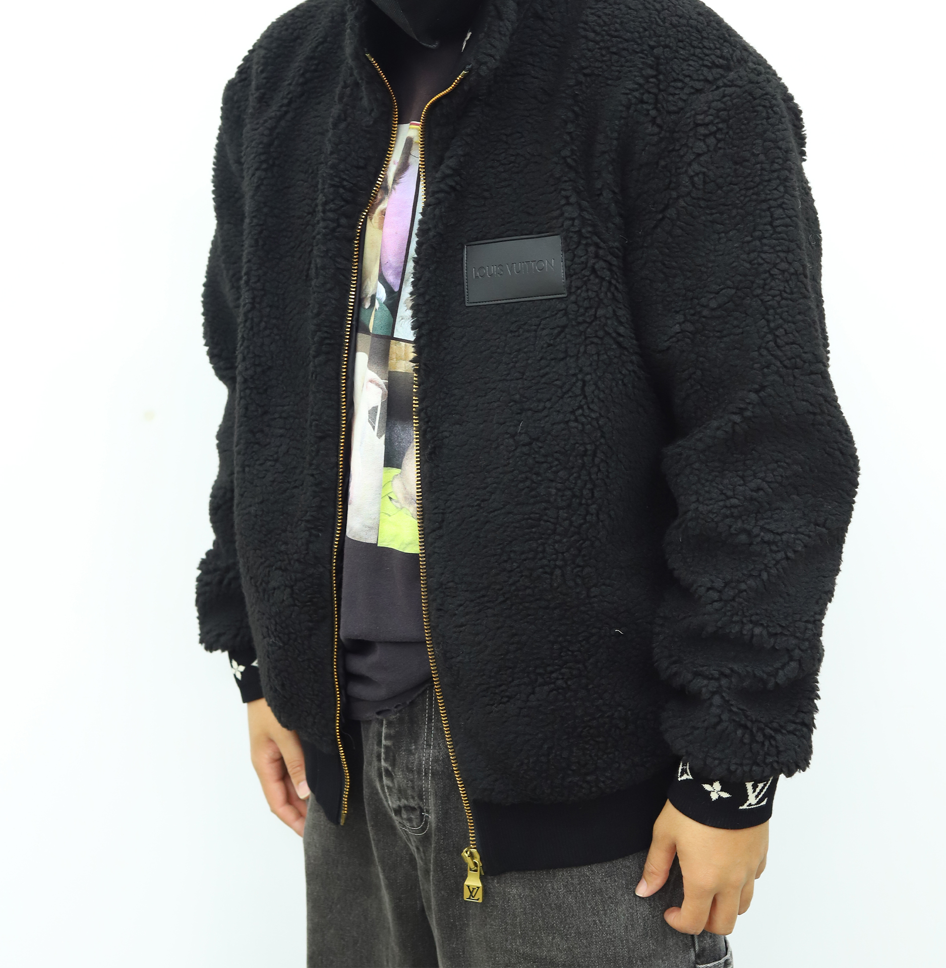 LV羊羔绒外套 黑色