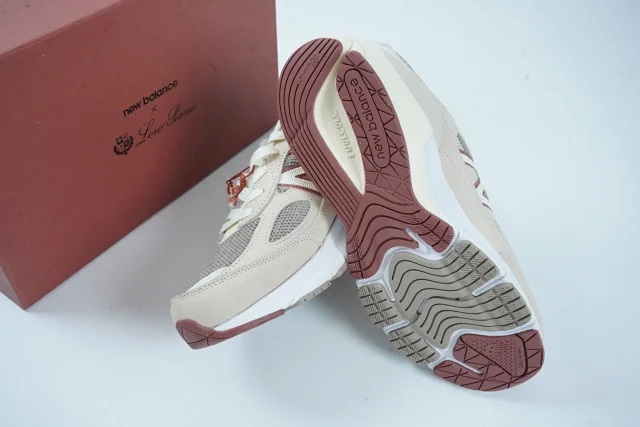 【世纪联名】Loro Piana x New Ba1ance NB 990 V6 舒适百搭 低帮跑步鞋 男女同款 灰色