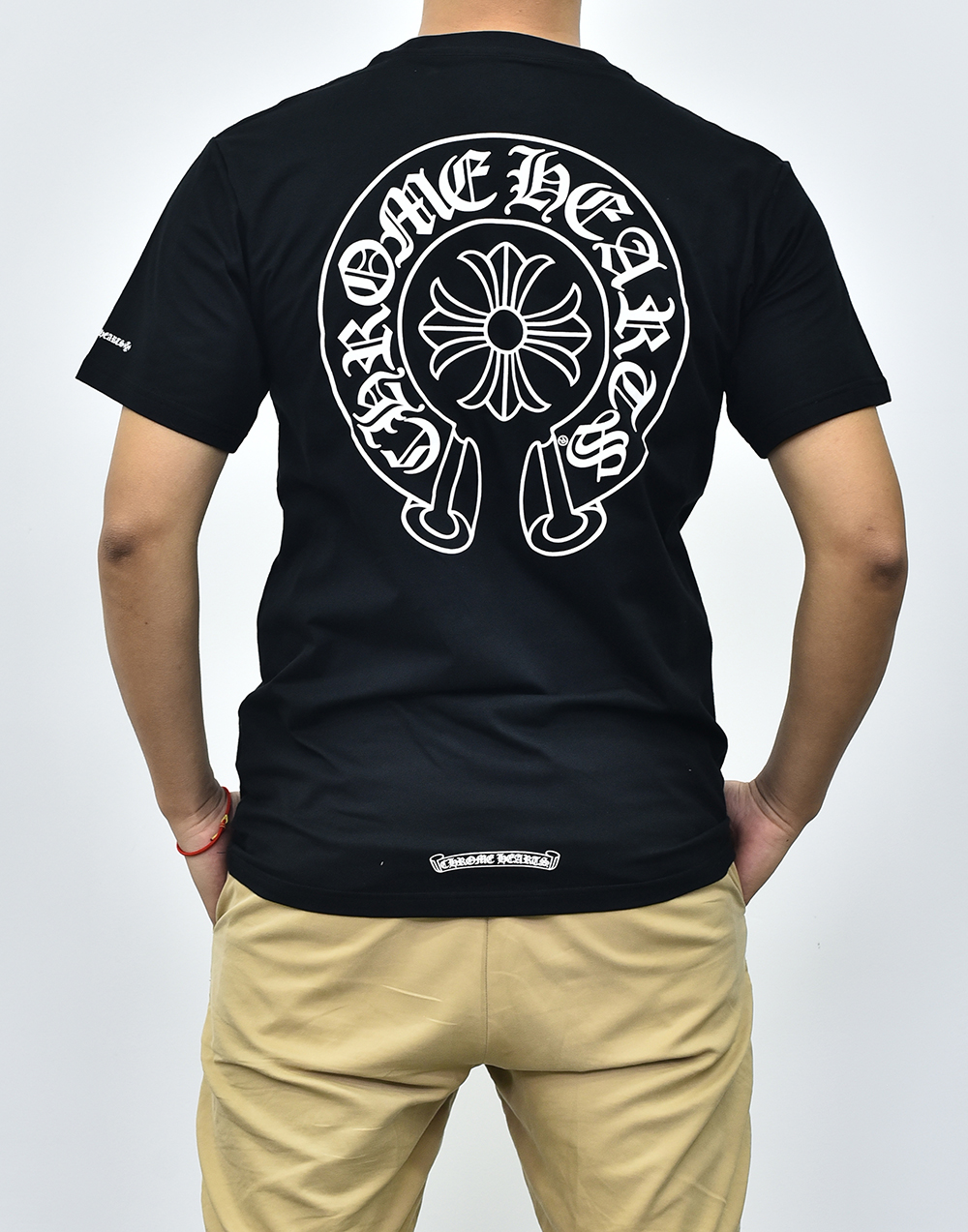 克罗心logo短袖 白色黑色