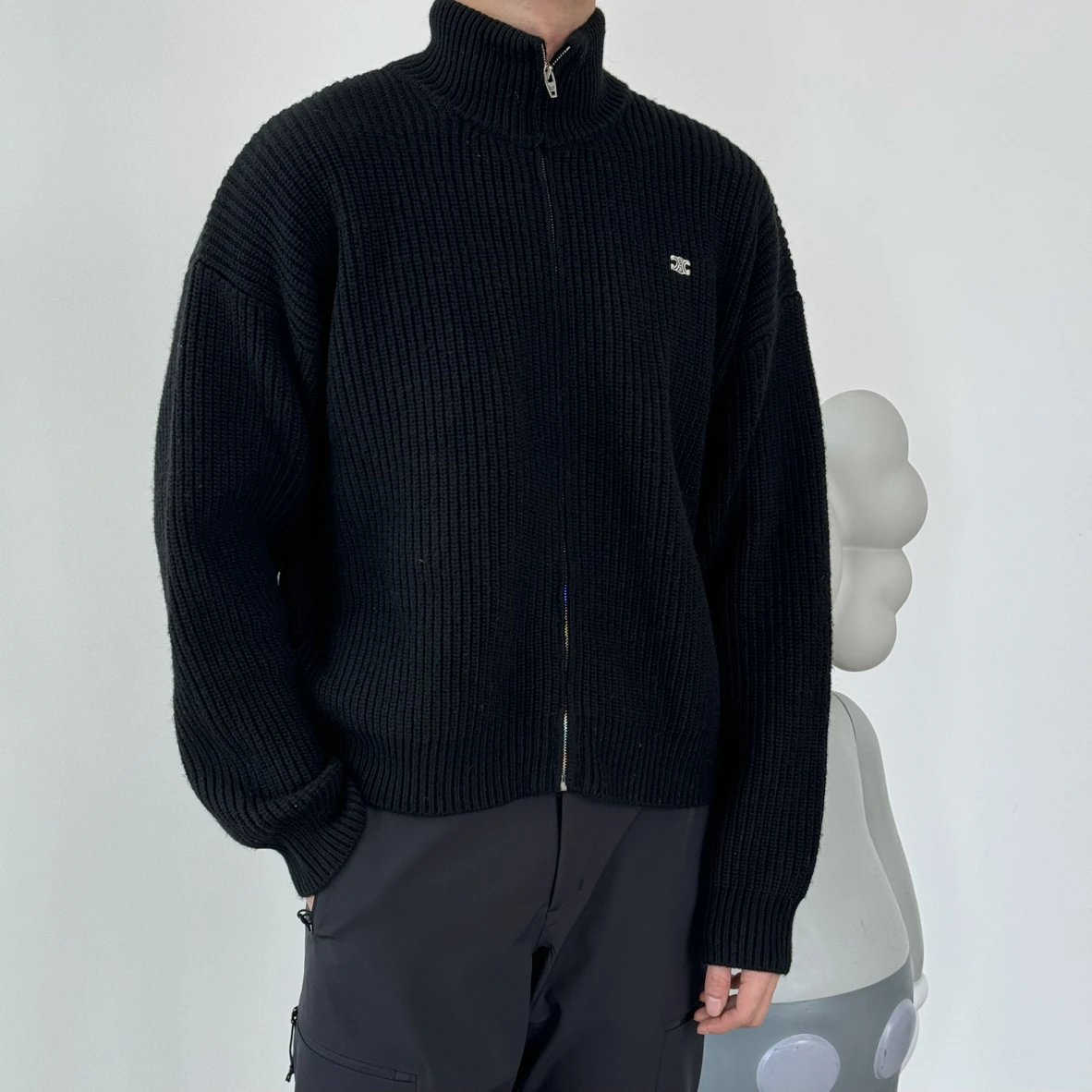 Item ID 8255 CEL1NE- ribbing “ wool blend ” turtleneck long sleeve sweater - Same s