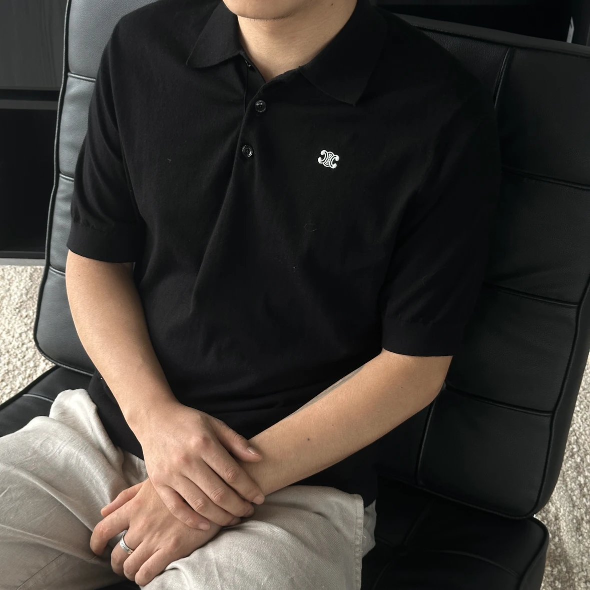 Item ID 8196 CEL1NE Celine -SS25-“60 Three-ply mercerized cotton ”Logo Embroidered