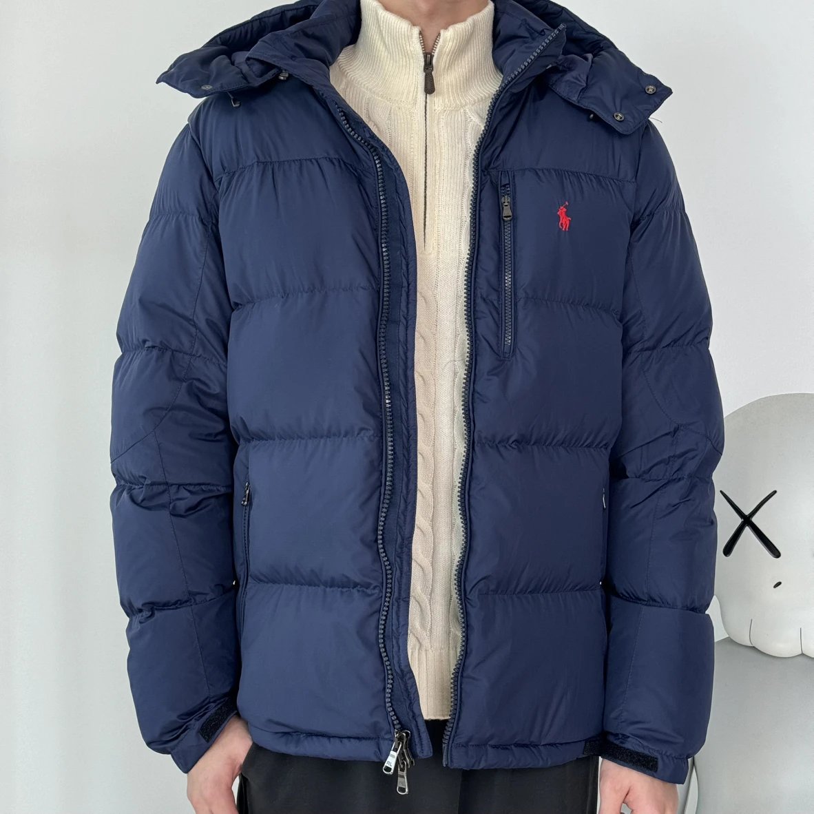 Item ID 8133 raff FW24 solid color down jacket “80 white duck down ” Zipper hooded