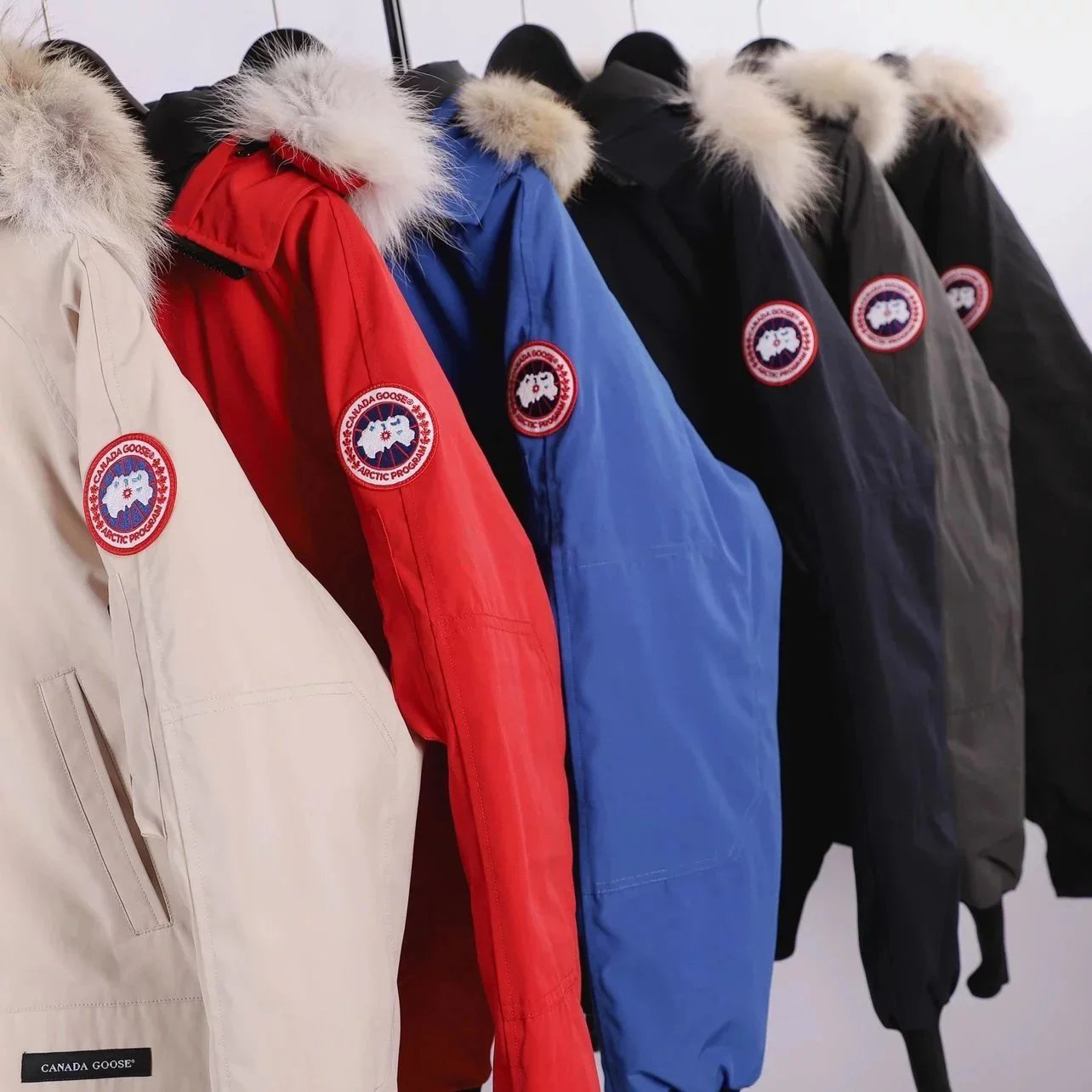 Item ID 8115 Goose brand -01 Expedition short down jacket -( Original wolf hair - F