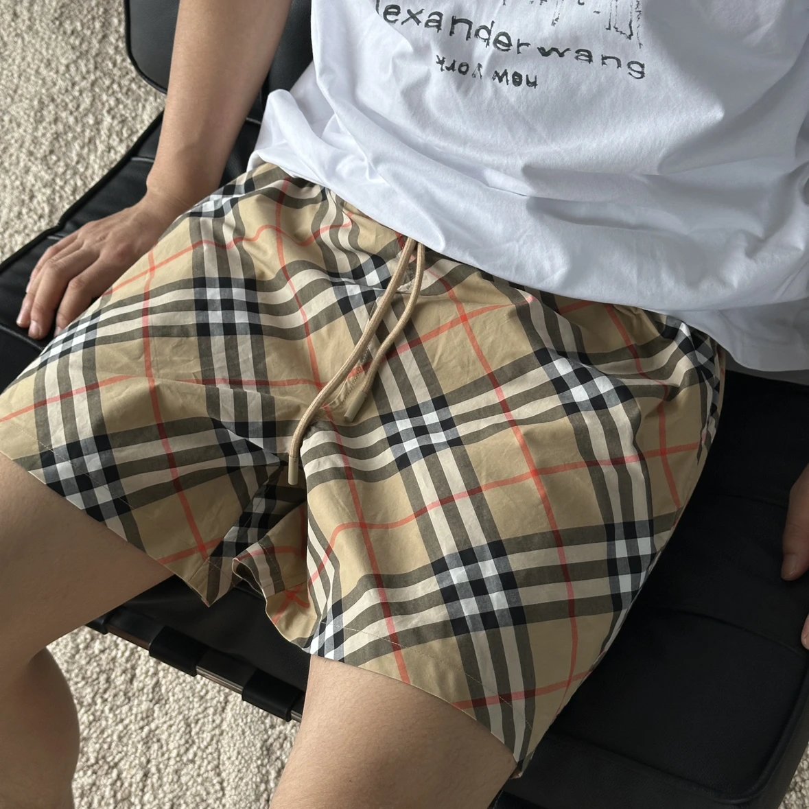 Item ID 8230 BBR Burberry - classic plaid shorts -“ Correct nylon fabric ”- Plaid a