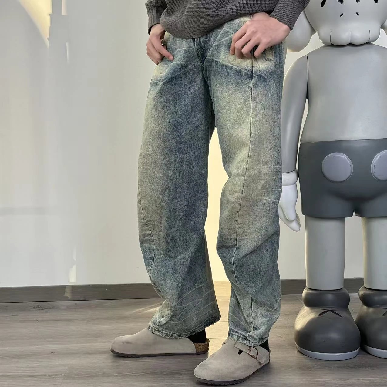 Item ID 8337 Acne Studios-FW252006m _Heavy duty Washed_ Loose Low Waist Wide Leg Cu