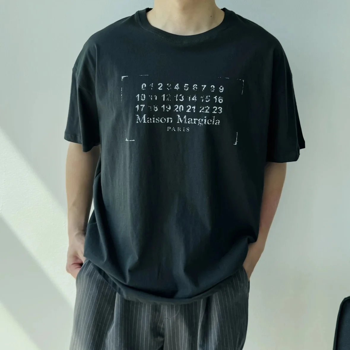 Item ID 8324 Ma1son-Margiela -2022ss-mm6- Blurred Box Calendar Printed Short Sleeve