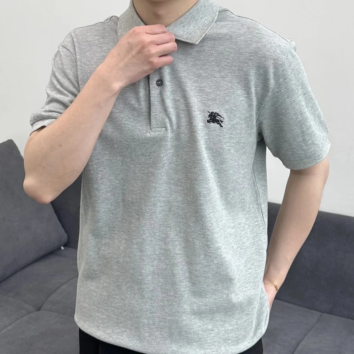 Item ID 8295 Burb3rry-BBR-2021ss- Classic - Plaid collar polo short sleeves - Small