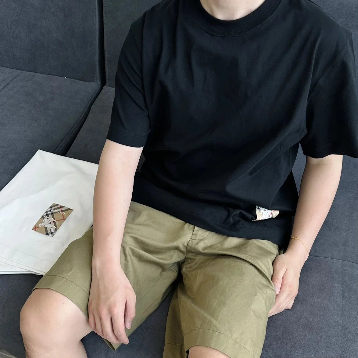 Item ID 8296 Burberr- Burberry -2024ss- Short sleeves with war horse logo embroider