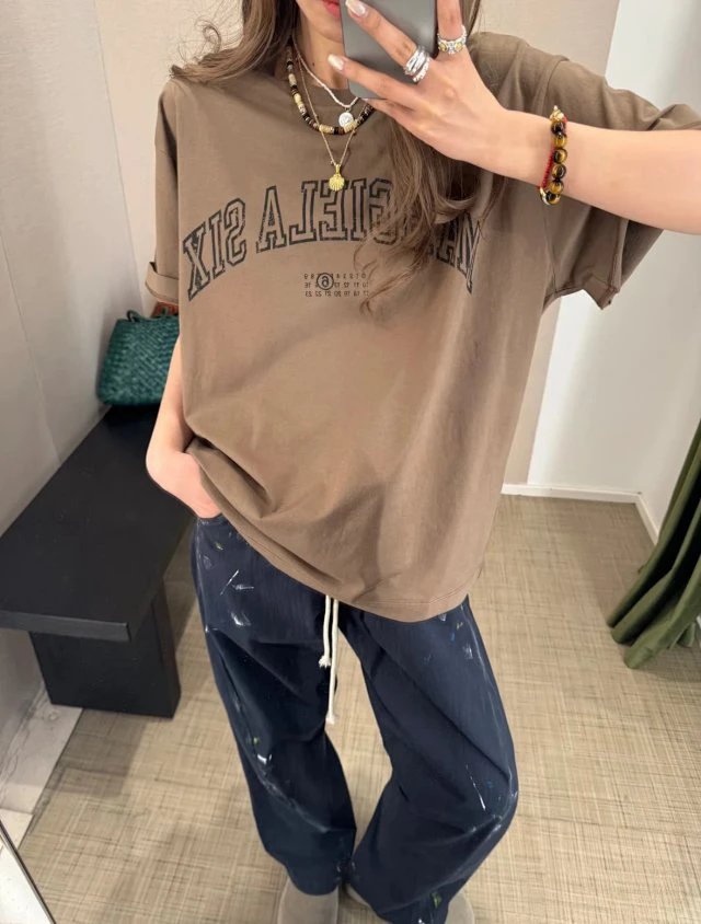 Item ID 8325 Magira SS25-6 printed straight tube round neck short sleeved shirt _fi