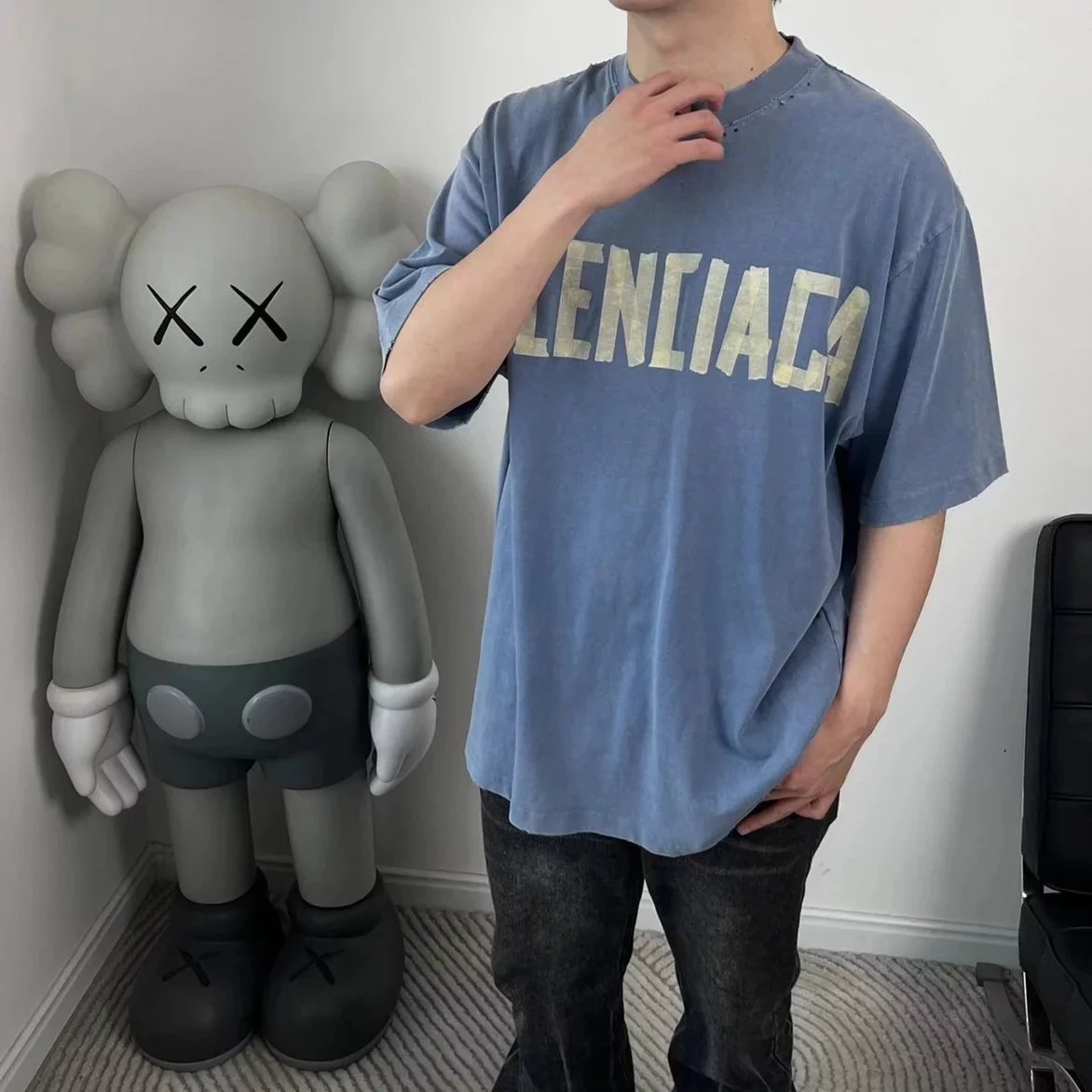 Item ID 8286 Balenci@ga- Paris 2024 SS Pattern Paper Series - Yellow Tape Printed S