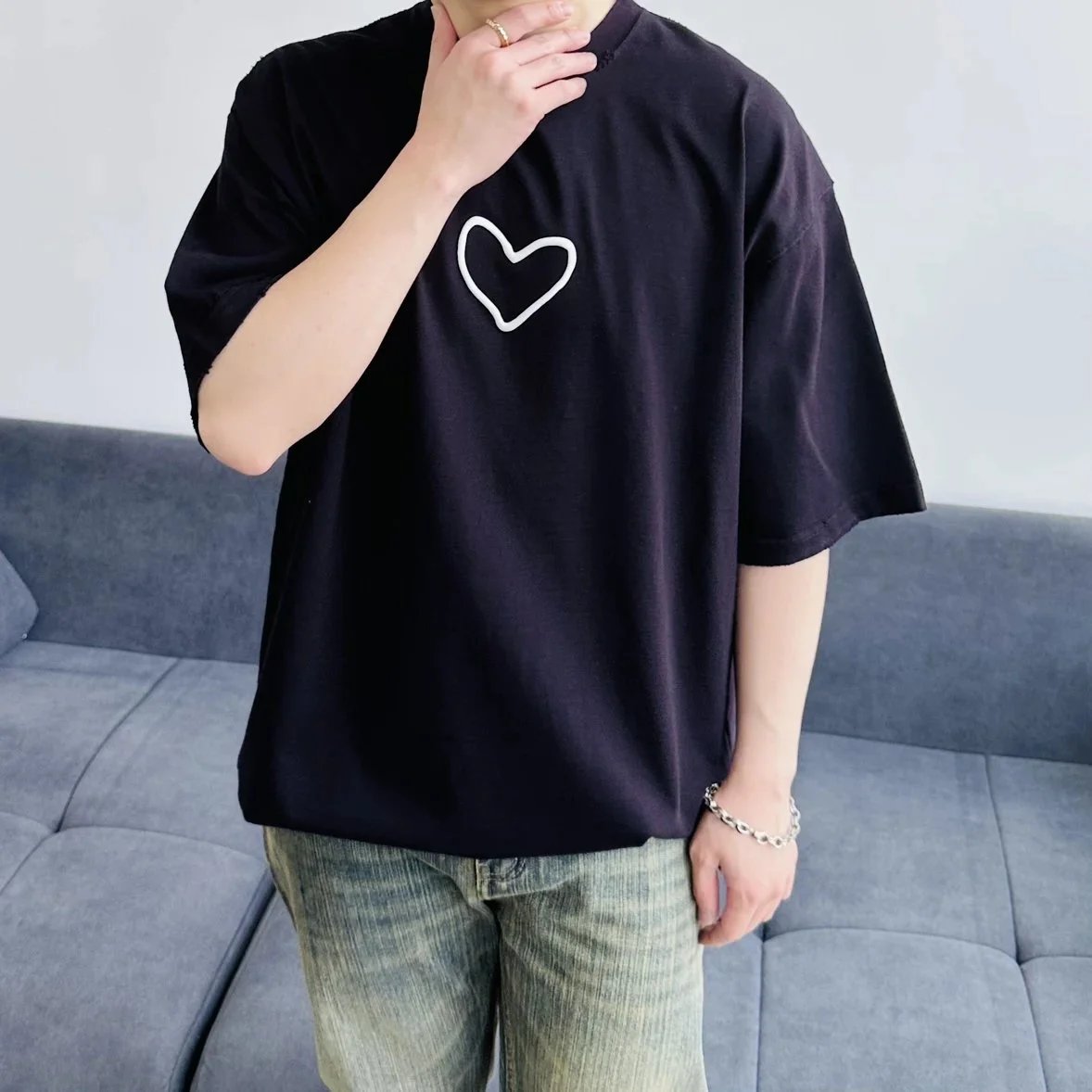 Item ID 8285 Balenci@ga- PARIS -2024ss - Qixi Series - Love Gum Drop Pattern Short