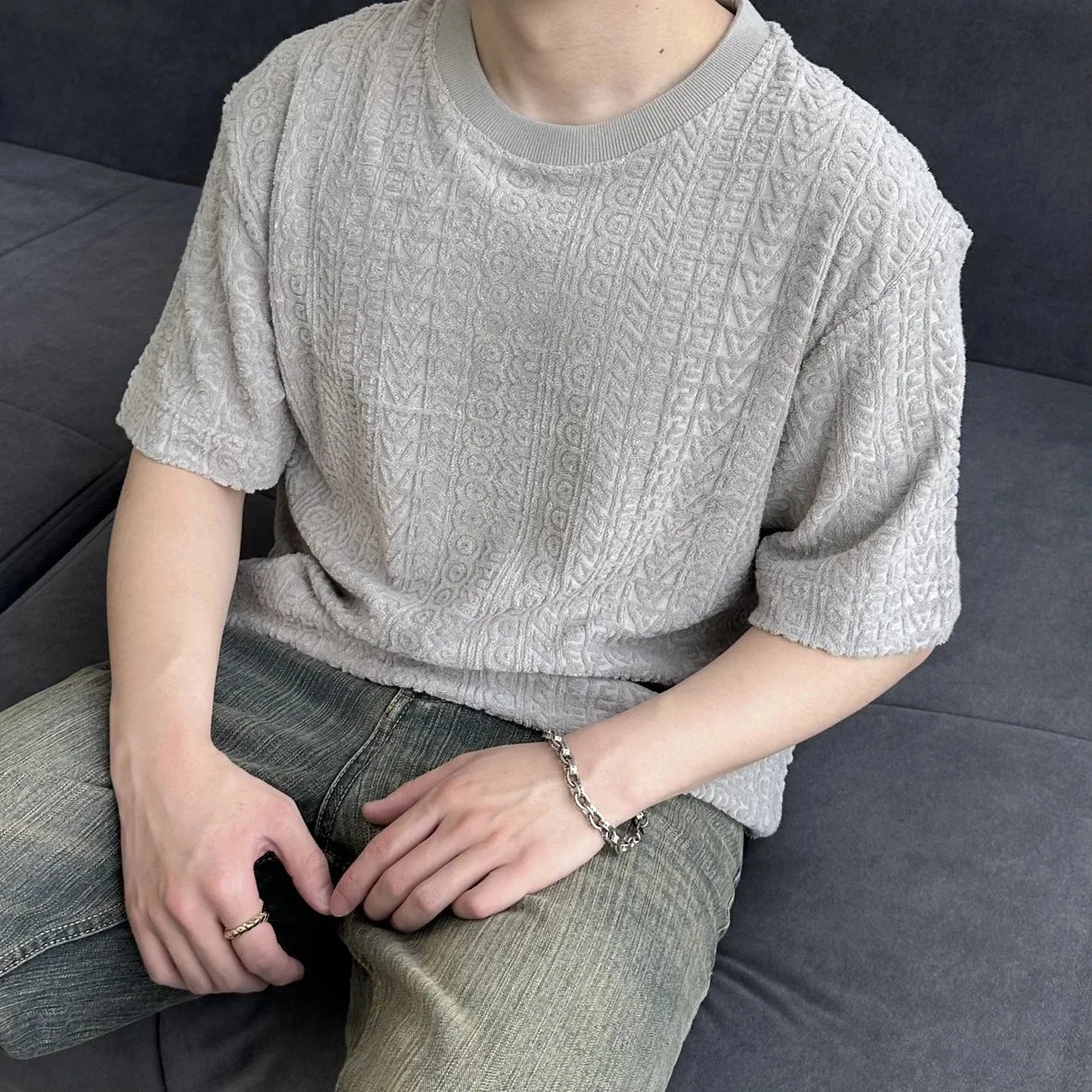 Item ID 8311 Fend1- Fendi -2023ss- Allover printed jacquard terry short sleeves -10