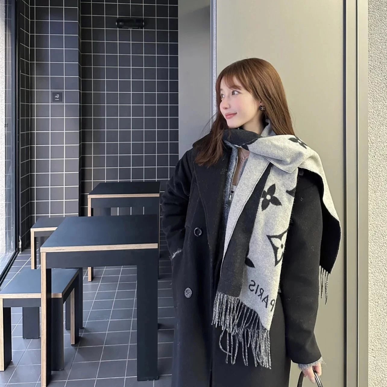 Item ID 8524 Advanced customization - Old flower all over print jacquard scarf -100