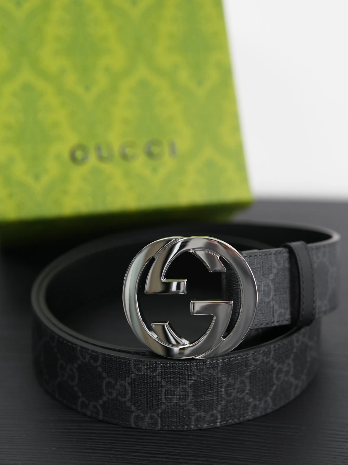 Item ID 8397 GUCC1 pair G“ High-end hardware ” Canvas leather belt with buckle - Me