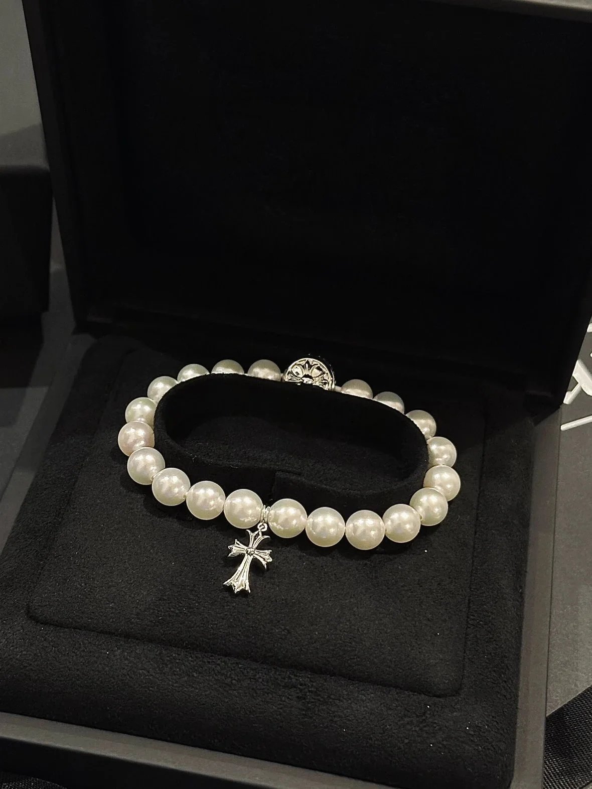 Item ID 8385 Two new colors added -Chrome-Hearts-CH- Crow heart - gemstone bracelet