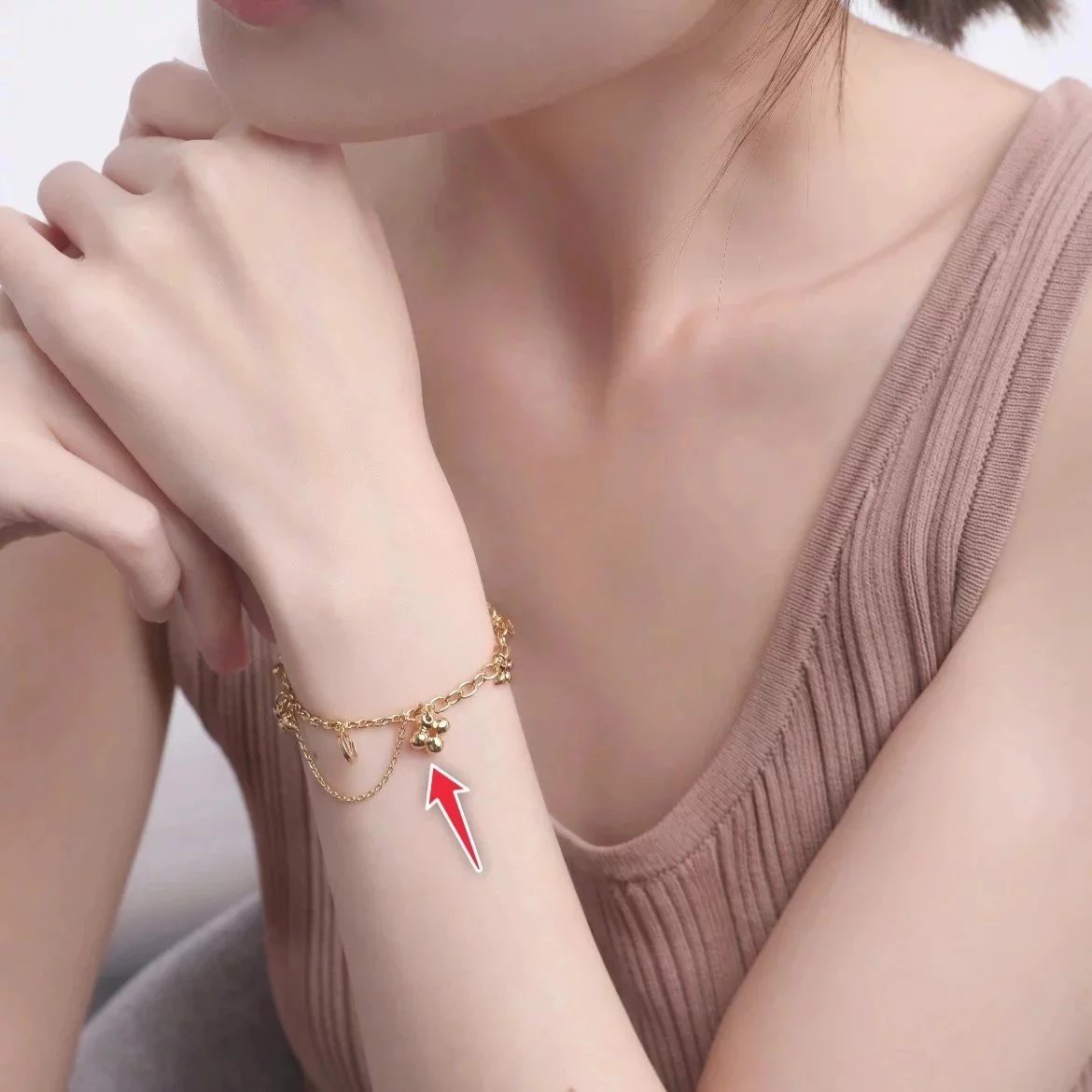 Item ID 8368 Advanced customization - floral bracelet - gold plated bracelet - Adju